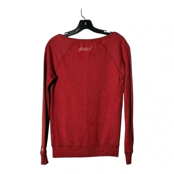 1896. CHAMPION “BUDWIEISER” PULLOVER SWEATSHIRT SIZE SMALL‎ RED/GOLD COLOR PRINT - Picture 6 of 9